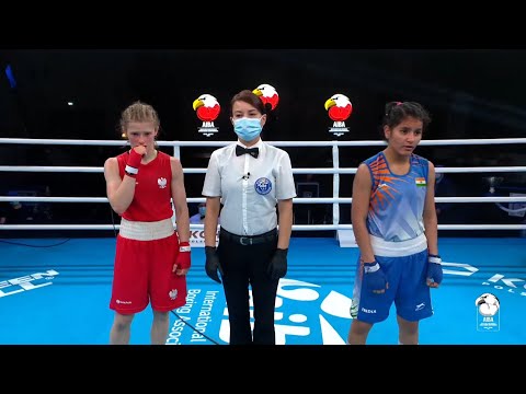 Kielce 2021 Finals (W48kg) KUCZEWSKA Natalia Dominika (POL) vs GITIKA (IND)