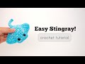 Crochet Plush Stingray Tutorial NO SEW Free Amigurumi Pattern