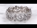 video - Carved Infinity Pave Wedding Band with Black Diamonds