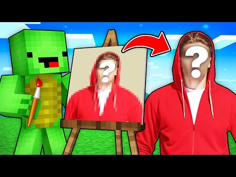 Draw Realistic JJ with Drawing Mod in Minecraft Challenge