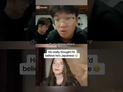 He really thought I’d believe he’s Japanese | #omegle #ometv #reaction