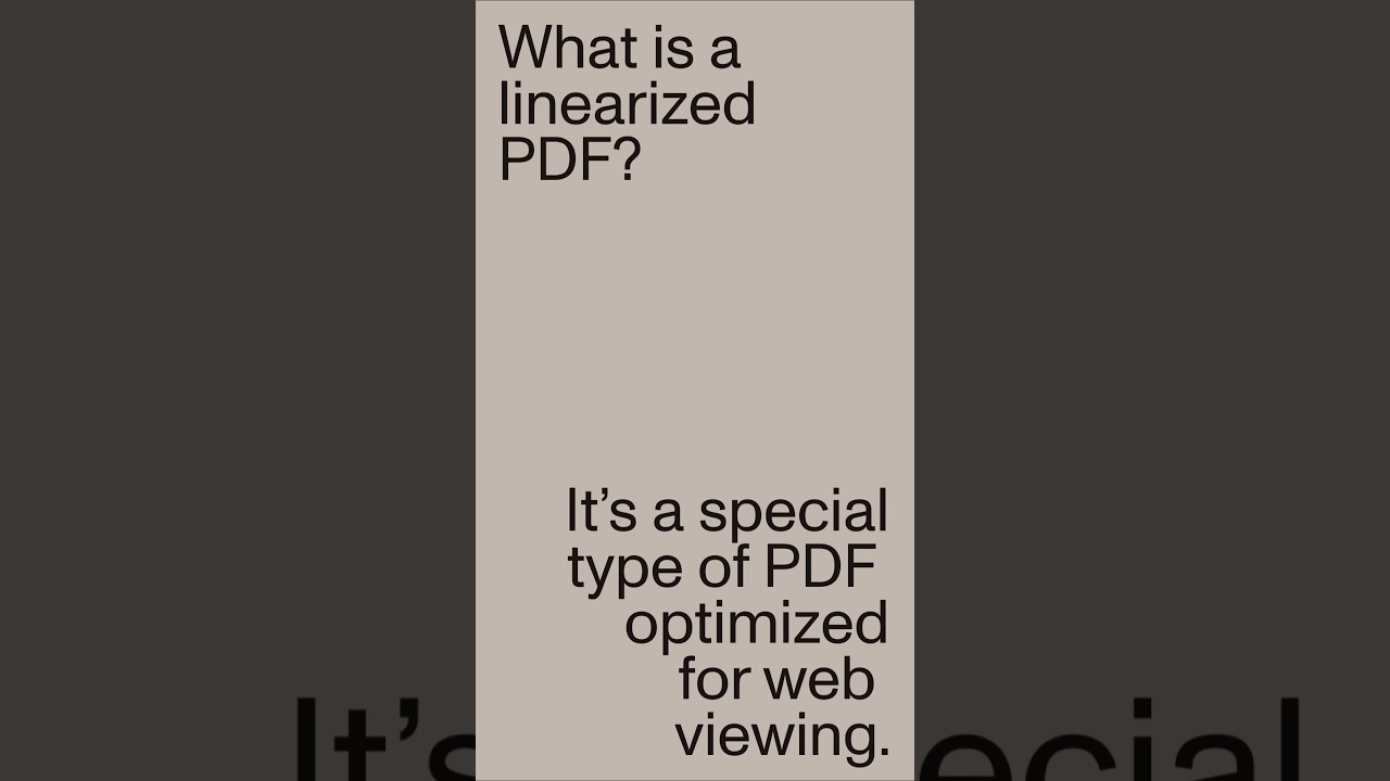 What Is a Linearized PDF? | Faster Web Viewing Explained
