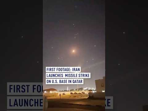 First footage: Iran launches missile strike on U.S. base in Qatar