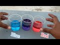 Blue Red Colours Mixing To Form Purple Colour