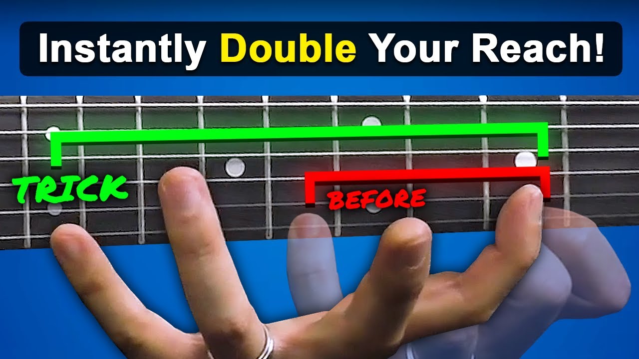 Reach MORE Frets Instantly Using this SIMPLE Trick (any hand size)