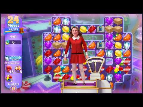 Wonka's World of Candy Level 519 - NO BOOSTERS + FULL STORY 🍫 | SKILLGAMING ✔️