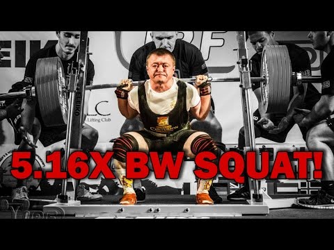 300 kg world record squat @58.06 kg – Sergey Fedosienko