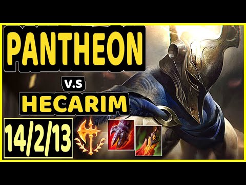PANTHEON vs HECARIM - 14/2/13 KDA JUNGLE GAMEPLAY - EUW Ranked MASTER