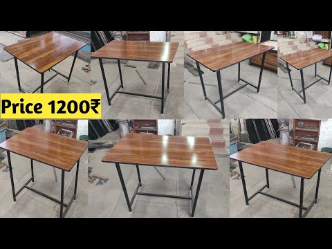 Best metal desk | metal desk with wooden top | iron frame wo...