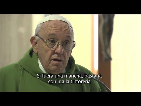 Papa en Santa Marta: El pecado no es una mancha que se quita en la tintorería