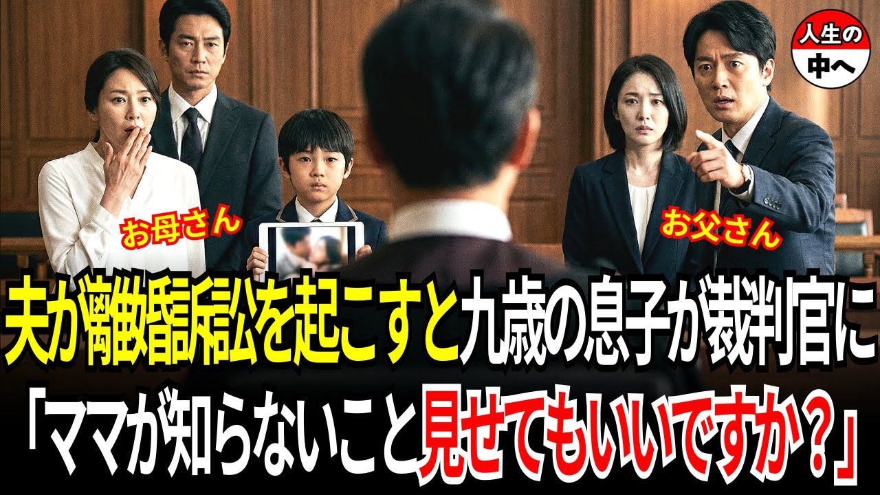 夫が離婚訴訟を起こすと九歳の息子が裁判官に「ママが知らないこと見せてもいいですか？」映像が流れると全員が凍りついて...
