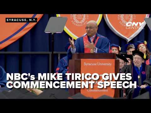 NBC's Mike Tirico speaks at Syracuse University 2026 Commencement