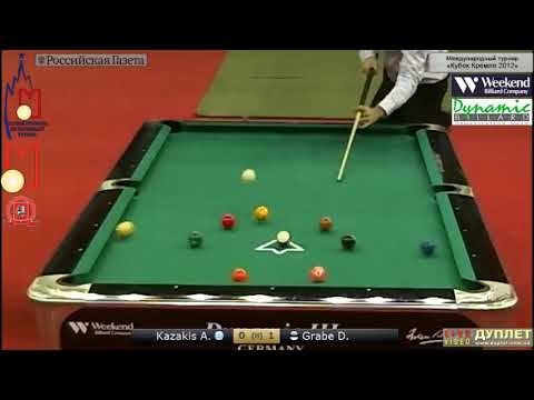 Alex  Kazakis (GRE) vs Denis  Grabe (EST) SF Kremlin Cup Open 9-ball 2012