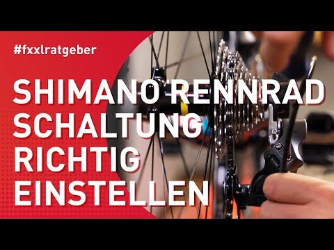 Shimano rear derailleur perfectly adjusted on a road bike - Instructions