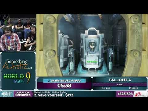 Fallout 4 by BubblesDelFuego in 1:05:09 - SGDQ 2016 - Part 127