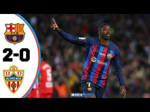 Barcelona vs Almeria (2-0) All Goals Results and Extended Highlights | La Liga Santander