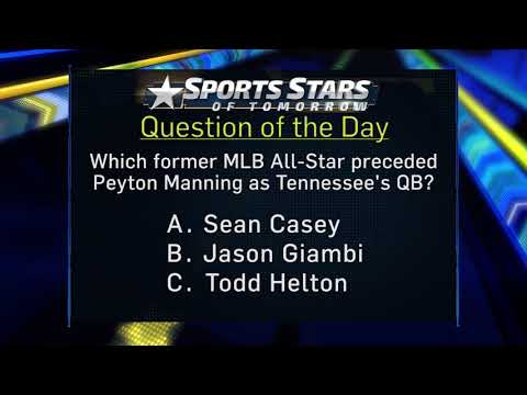 Question of the Day: Which Major League Baseball All-Star Played with Peyton Manning?