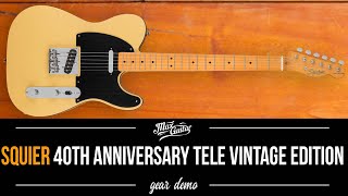 Video thumbnail for Squier 40th Anniversary Telecaster Vintage Edition Satin Vintage Blonde by Max Guitar B.V.