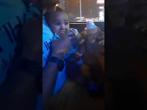 3 month old eating ice cream in 1st 💕💕
