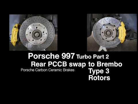 Porsche PCCB to Brembo Steel rotors swap Part 2 Rear axle