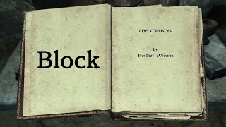 SKYRIM - BLOCK Skill Book Locations