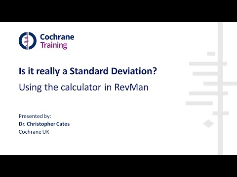 Using the calculator in RevMan: Is it really a Standard Deviation?