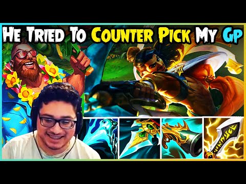 SOLARBACCA He Tried To Counter Pick My Gangplank With Akshan