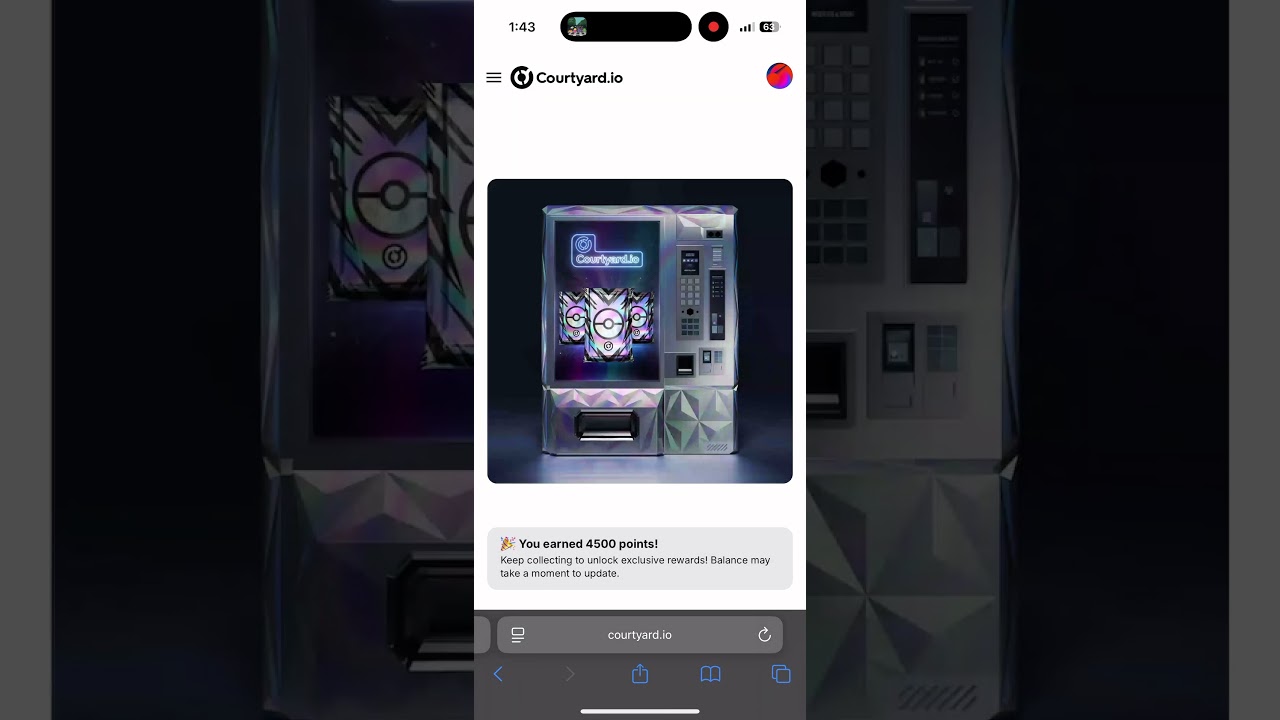 Ripping a $2.5k Pokemon vending machine pack from courtyard.io #mysterybox #pokemoncards