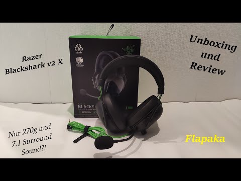 Razer Blackshark V2 X Headset: Headset und Mikrophon test - Unboxing und Review - Flapaka