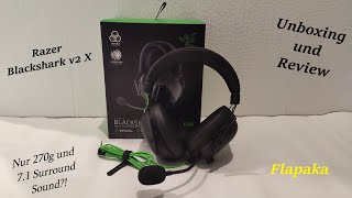 Razer Blackshark V2 X Headset: Headset und Mikrophon test - Unboxing und Review - Flapaka