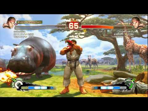 ookashira [Ryu] Vs snowfox435 [Ryu] SSF4 AE Japanese Online Ranked Matches - PSN