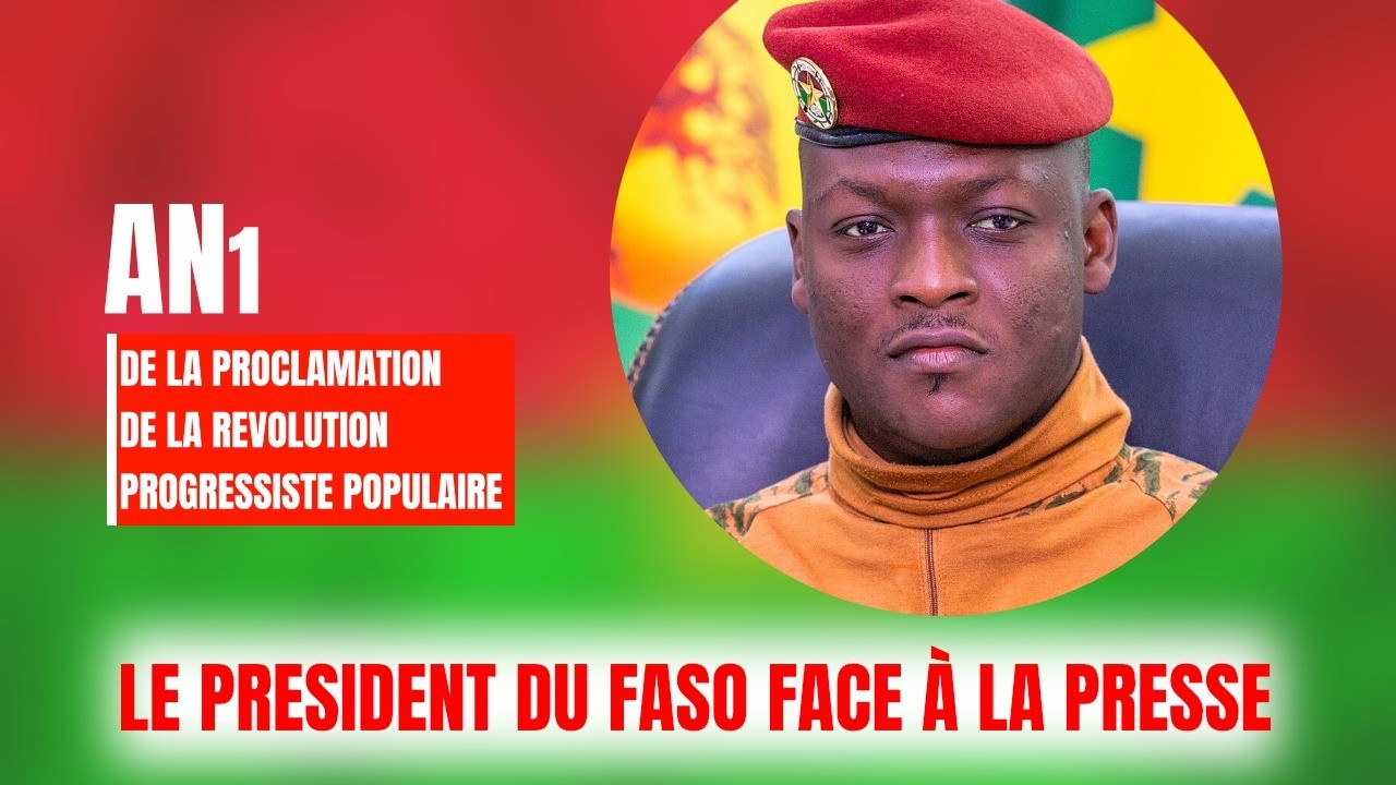 An I de la proclamation de la RPP  Le Capitaine Ibrahim TRAORE face à la presse