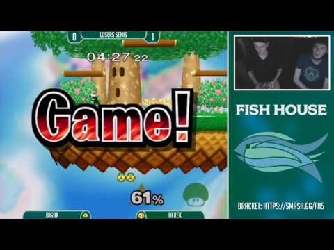 Fish House 5 SSBM - BigDK (Sheik) Vs. Derek (Marth, Peach) Losers Semis