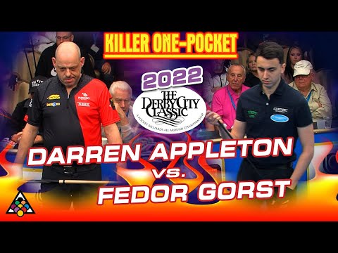 ONE-POCKET: DARREN APPLETON VS FEDOR GORST - 2022 DERBY CITY CLASSIC