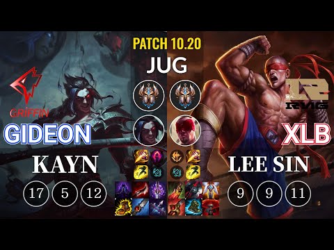 GRF GIDEON Kayn vs RNG XLB Lee Sin Jungle - KR Patch 10.20