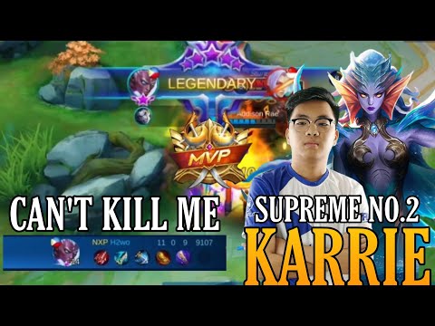 #MLBB #H2WO 100% Unstoppable! Karrie Best Build and Emblem | H2wo Karrie Gameplay | Mobile Legends ✓