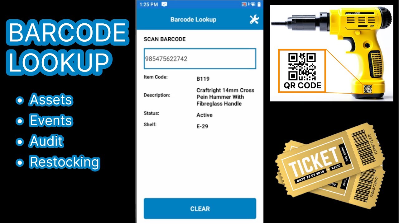 Scan and look up barcodes from a reference file - Barcode Lookup Mode in the Barcode Manager app