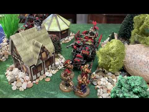 Warhammer 40k Battle report.  Custodes vs. Orks. Logic Abandoned.