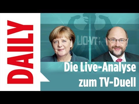 Merkel vs Schulz - Die Live-Analyse zum TV-Duell - BILD DAILY Spezial 03.09.17