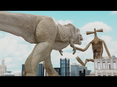 Trex dinosaur vs Siren head