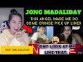 FIRST TIME REACTION | JONG MADALIDAY - This angel made me do some cringe pick up lines | OMEGLE