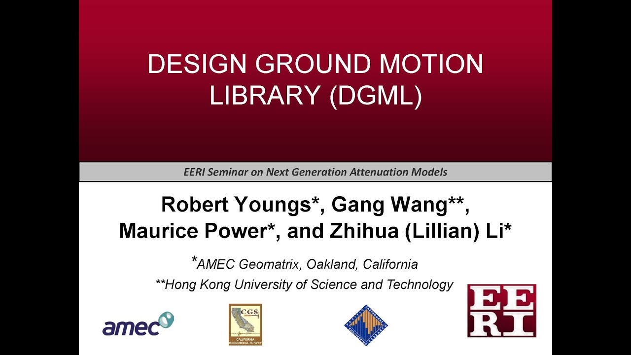 Design Ground Motion Library (DGML)