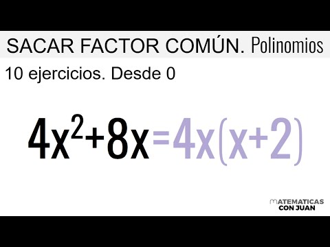 CÓMO EXTRAER EL FACTOR COMÚN EN POLINOMIOS: Clase con 10 Ejemplos