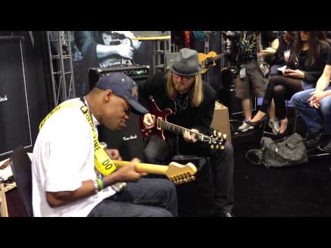 Eric Gales and Tal Morris at Two Rock Booth -NAMM 2013