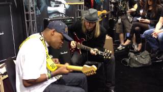 Eric Gales and Tal Morris at Two Rock Booth -NAMM 2013