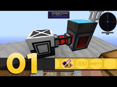 Minecraft Mods - FTB Bee Happy E01: The Basics (Modded HQM Sky Block)