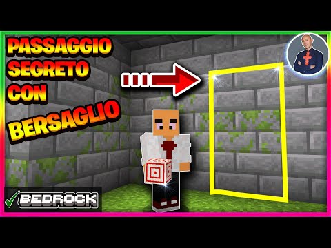COME FARE UN PASSAGGIO SEGRETO CON BLOCCO BERSAGLIO SU MINECRAFT (PS4 XBOX SWITCH PS5 PE BEDROCK)