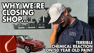 WHY WE’RE CLOSING BOTH SHOPS // Sanding 50 Year Old Porsche