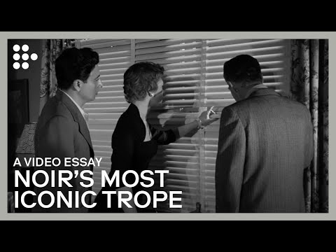 Venetian blind shadows and noir visual tension