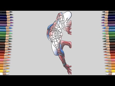 SPIDERMAN THE WALL CRAWLER Coloring Page | Escape - Moments - Fall In Love [NCS Release]